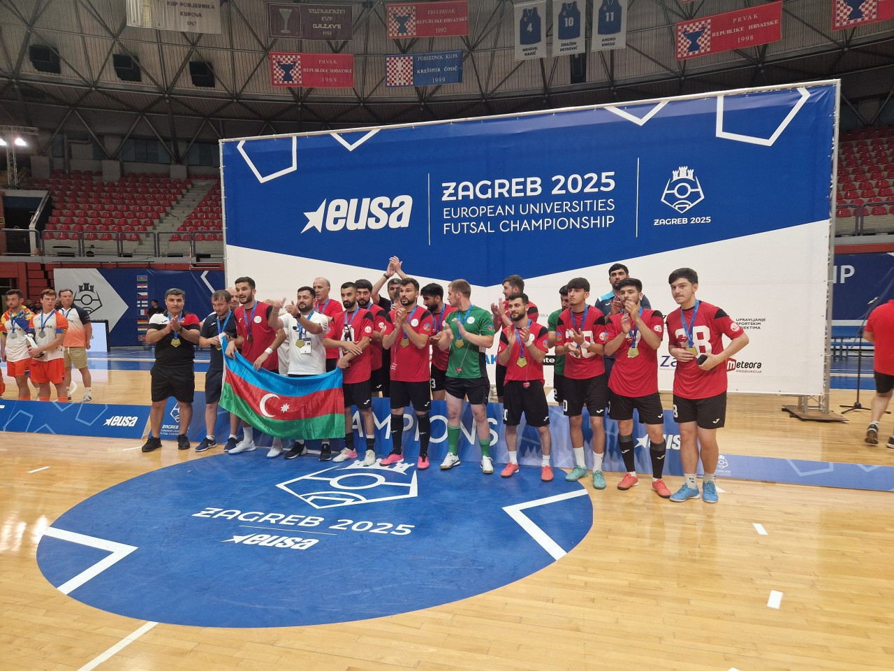 Azərbaycanlı tələbələr Avropa Universitetləri Futzal Çempionatının qalibi olub - FOTOLAR